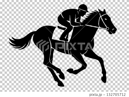 Simple illustration of a horse (2026 New Year's card material) Simple illustration of a horse (2026 New Year's card material) 132705712