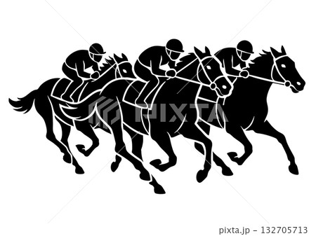 馬のシンプルなイラスト(2026年・年賀状素材) 馬のシンプルなイラスト(2026年・年賀状素材) 132705713