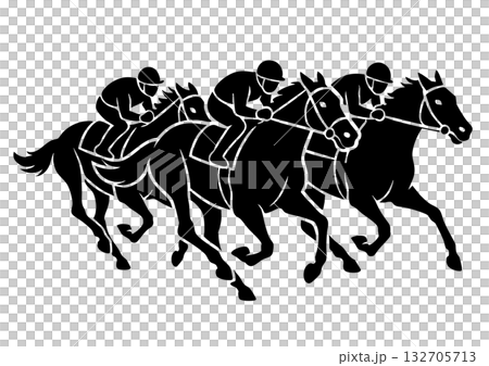 馬のシンプルなイラスト(2026年・年賀状素材) 馬のシンプルなイラスト(2026年・年賀状素材) 132705713