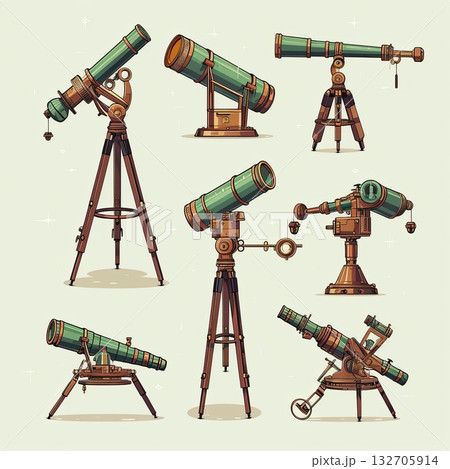 Vintage Telescopes Collection Astronomical Instruments for Exploration and Discovery 132705914