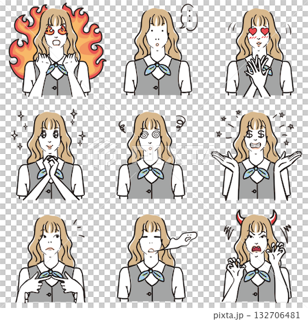 辦公室女郎們各種滑稽的表情 132706481