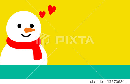 ポップな雪だるま テンプレート 132706844