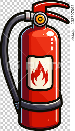 シンプルな消火器のイラスト 132707062