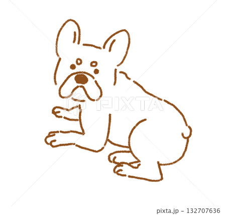 犬の線画 132707636