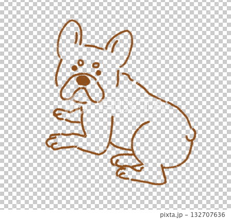 犬の線画 132707636