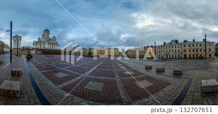 Senate Square in Helsinki with empty plaza 132707651