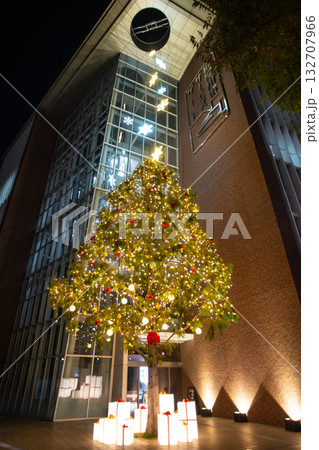 寝屋川市のサービスゲート前のクリスマスツリー 132707966