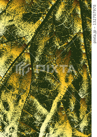 Abstract Green and Gold Leaf Texture Art Abstract Green and Gold Leaf Texture Art 132707978