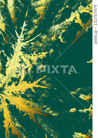 Abstract Green and Gold Leaf Texture Art Abstract Green and Gold Leaf Texture Art 132707979