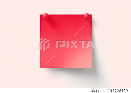 Sticky Note with blank space to add your text or design. On white background. Generative Ai 132708159