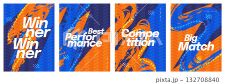 Sports Event Poster Template Collection in Blue and Orange Dynamic Style. Template for Sport, Fitness, Workout, Gym, Brochure, Invitation, Festival, or Music Event Sports Event Poster Template Collection in Blue and Orange Dynamic Style. Template for Sport, Fitness, Workout, Gym, Brochure, Invitation, Festival, or Music Event 132708840