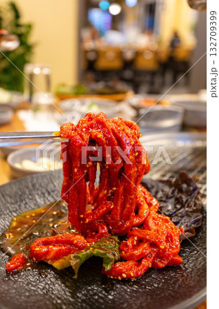 Korean food. Korean beef tartare 132709399