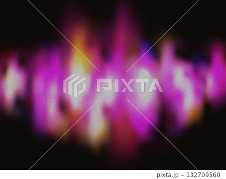幻想的な光が広がる黒背景の抽象アート｜光,ピンク,紫,黄色,黒,背景,幻想,抽象 132709560