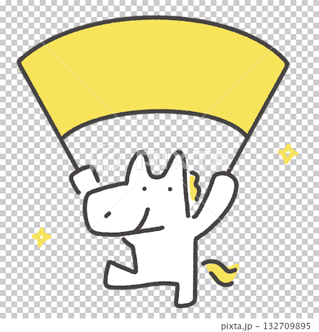 白馬雙手持旗,新年素材 文字空間 頁邊距 白馬雙手持旗,新年素材 文字空間 頁邊距 132709895