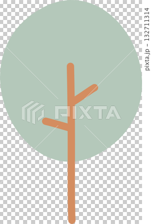 tree winter christmas ornaments decoration element, flat png illustration cartoon design 132711314