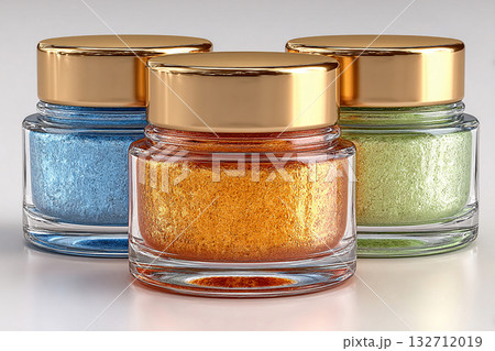 Luxury appeal. Packaging mockup. Makeup containers. Design element. Empty labels for branding. Luxury appeal. Packaging mockup. Makeup containers. Design element. Empty labels for branding. 132712019