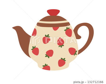 Teapot strawberry design vintage kitchenware Teapot strawberry design vintage kitchenware 132712166
