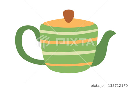 Striped teapot classic kitchenware item 132712170