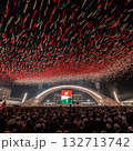 Large crowd of people are gathered in a stadium 132713742
