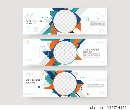 Web banner template set. Collection of horizontal banners design. Vector illustration. Web banner template set. Collection of horizontal banners design. Vector illustration. 132714151