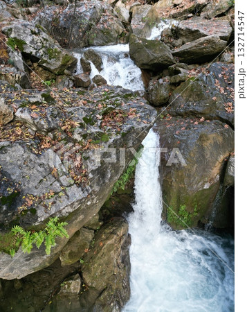 mountain river fast for waterfall rapids stream autumn. High quality photo mountain river fast for waterfall rapids stream autumn. High quality photo 132714547
