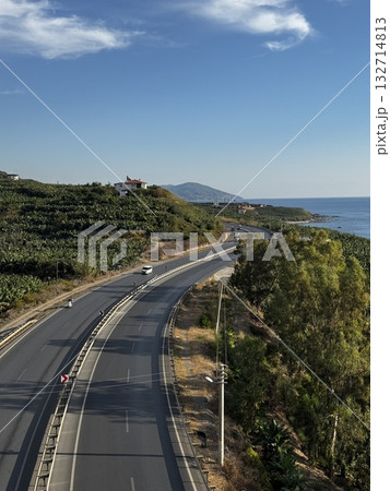 Coastal highway scenery. High quality photo 132714813