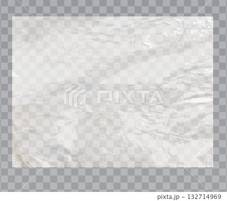 White Wrinkled Cellophane Plastic Vector Overlay White Wrinkled Cellophane Plastic Vector Overlay 132714969