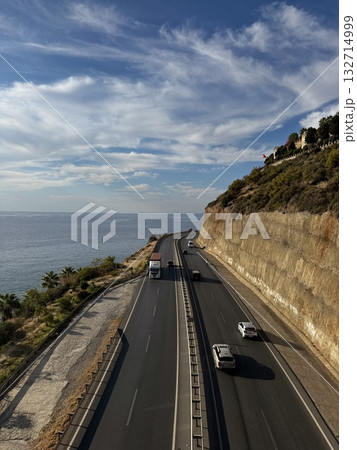 Coastal highway scenery. High quality photo Coastal highway scenery. High quality photo 132714999