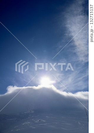 Snowy mountain ski-lift no people, blue sky, azure, air, freshness, ecology. High quality photo Snowy mountain ski-lift no people, blue sky, azure, air, freshness, ecology. High quality photo 132715137
