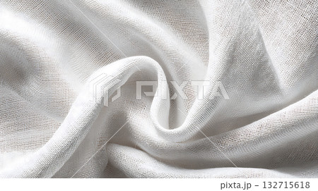 柔らかい白い布のテクスチャー 柔らかい白い布のテクスチャー 132715618
