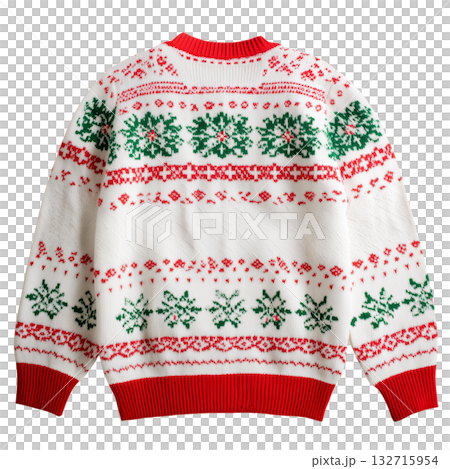 Cozy Winter Sweater With Festive Patterns Perfect for Holiday Celebrations and Chilly Weather 132715954