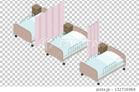 Isometric illustration: Inpatient ward 132716968