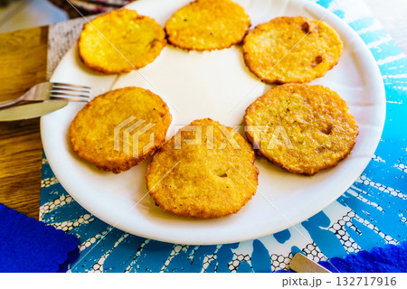 Six potato pancakes 132717916