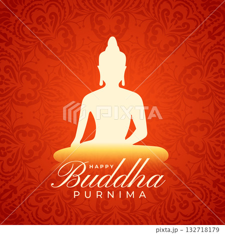hindu religious buddha purnima wishes background design 132718179