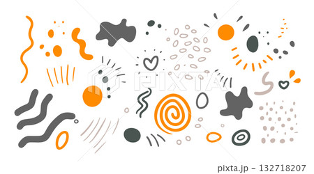 abstract organic scribble shape element in collection abstract organic scribble shape element in collection 132718207