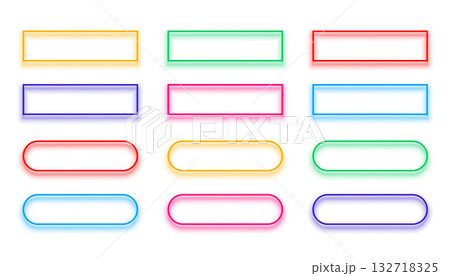 set of colorful web app button sign with empty space set of colorful web app button sign with empty space 132718325