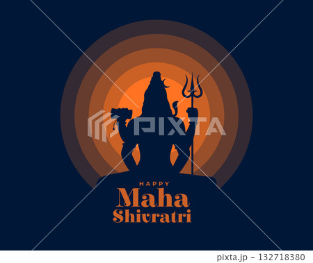 hindu religious maha shivratri celebration background design hindu religious maha shivratri celebration background design 132718380