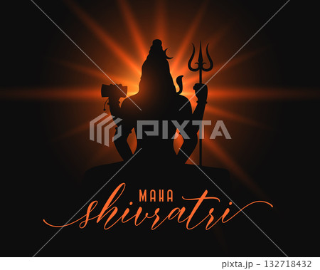 happy maha shivratri wishes background with light effect 132718432