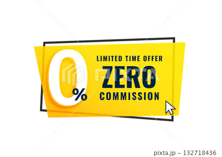 flat zero commission or interest free template for business promo 132718436