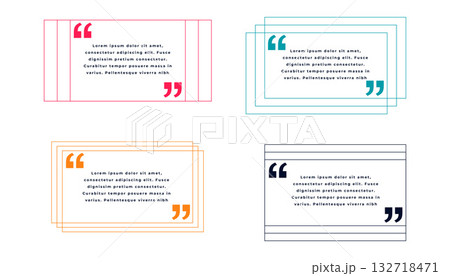 collection of quote box frame template for web talk or comment 132718471