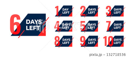 flat number of days left promo template for website announcement 132718536