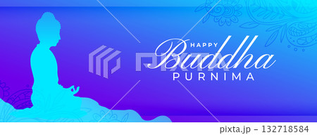 happy buddha or guru purnima festive wallpaper design 132718584