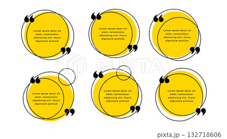 collection of inverted comma mark bubble icon for web content 132718606