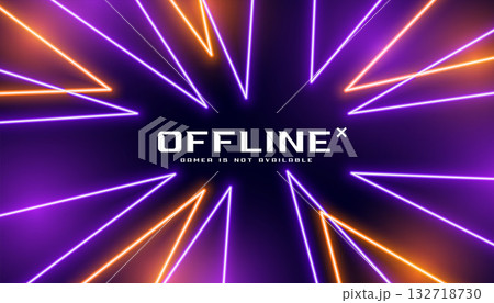 futuristic offline gaming sporty banner with neon effect futuristic offline gaming sporty banner with neon effect 132718730