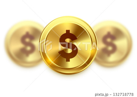 isolated dollar golden coin for business or banking isolated dollar golden coin for business or banking 132718778