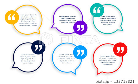 set of chat bubble icon template for social speech or remark 132718821