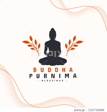 indian festive buddha purnima eve holiday background 132718888