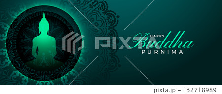 indian festive buddha purnima greeting banner design indian festive buddha purnima greeting banner design 132718989