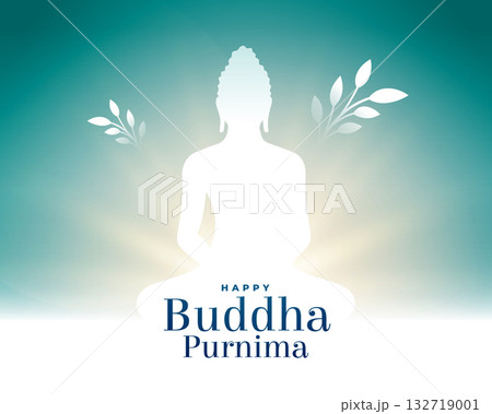 hindu festive buddha purnima or vesak day wishes background 132719001