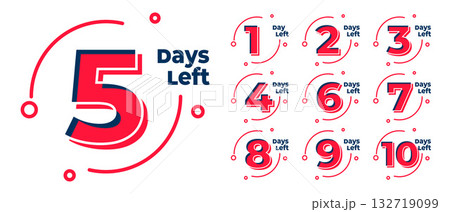 flat countdown timer days left to go for website promotion flat countdown timer days left to go for website promotion 132719099